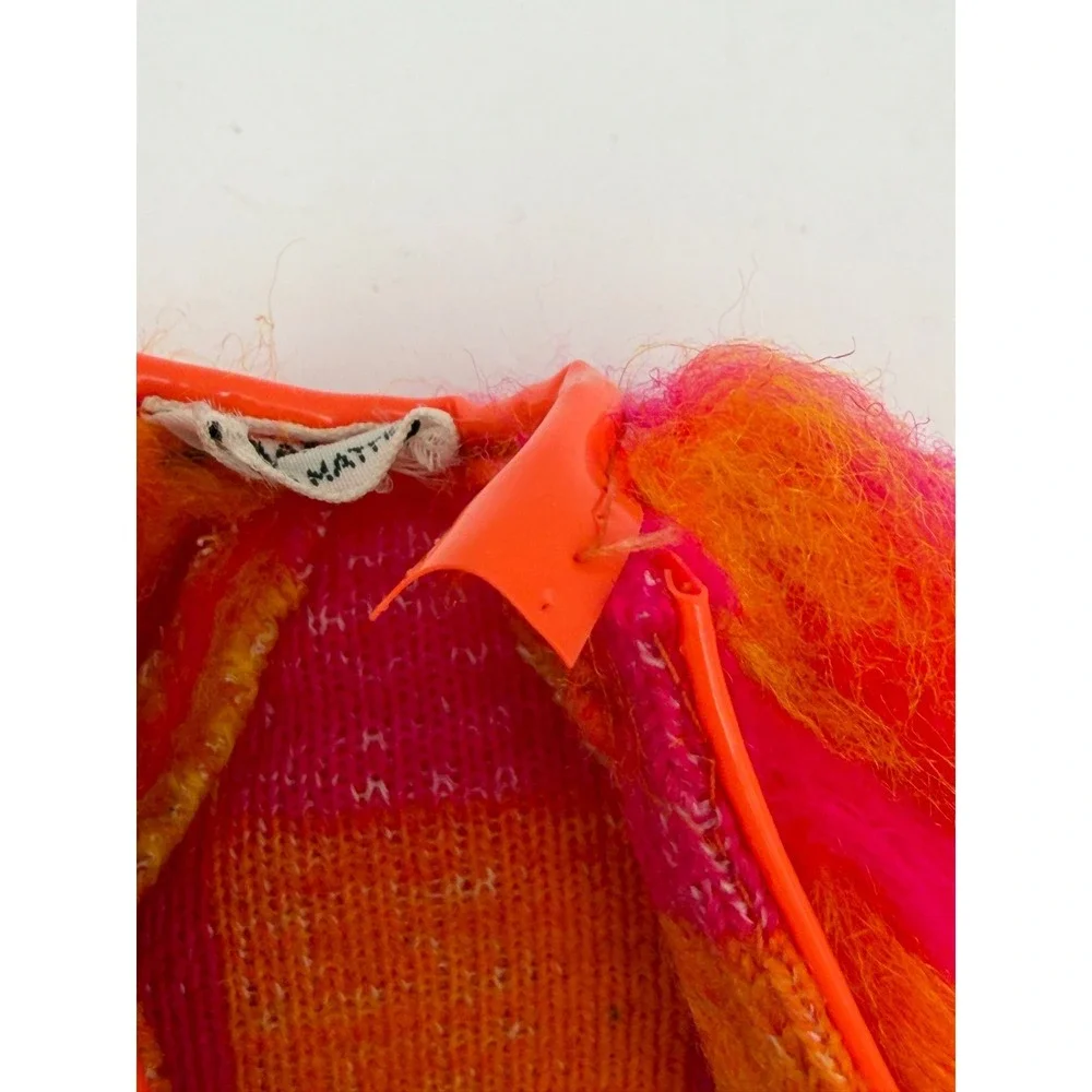 Vintage 1970 Francie Wild Bunch #1766 Faux Fur Coat Mattel Tagged Mod Barbie